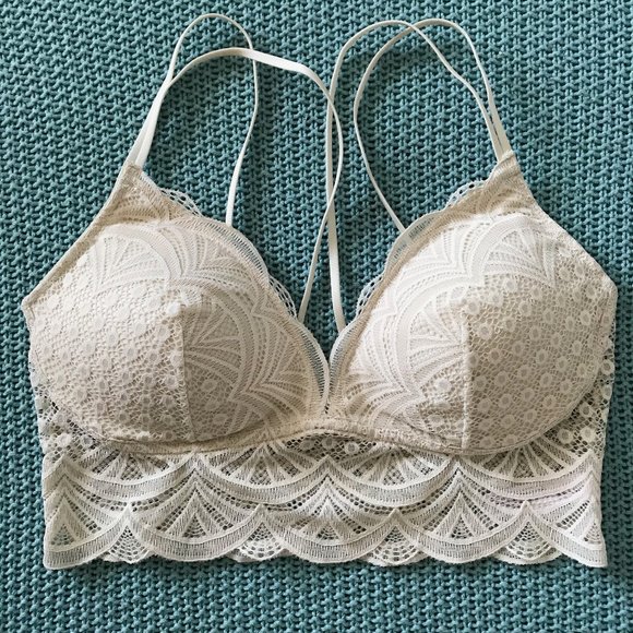 cream colored bralette